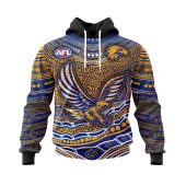 Afl West Coast Eagles Custom Name Number Indigenous Mascot Pullover Hoodie Front.jpg - demo10