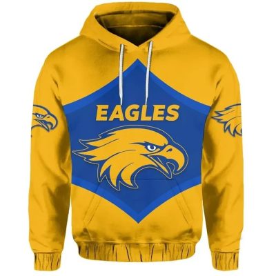 AFL West Coast Eagles Yellow Blue Pullover Hoodie
