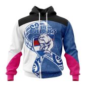 Afl Western Bulldogs Custom Name Number Fight Cancer Pullover Hoodie Front.jpg - demo10