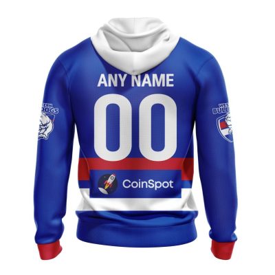 AFL Western Bulldogs Custom Name Number Home Guernsey 2023 Pullover Hoodie