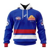 AFL Western Bulldogs Custom Name Number Home Guernsey 2023 Pullover Hoodie