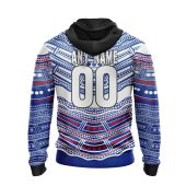 Afl Western Bulldogs Custom Name Number Indigenous Mascot Pullover Hoodie Back.jpg - demo10