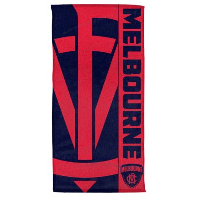 AFL Melbourne Demons Red Navy Blue Beach Towel