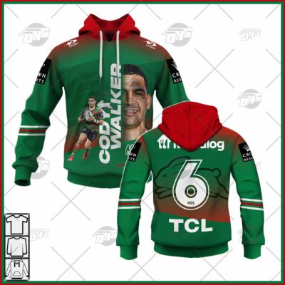 NRL South Sydney Rabbitohs Cody Walker No 6 2021 MVPs Pullover Hoodie