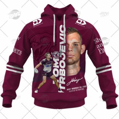 NRL Manly Warringah Sea Eagles Tom Trbojevic #1 MVPs 2021 Pullover Hoodie