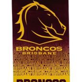 NRL Brisbane Broncos Brown Yellow Beach Towel