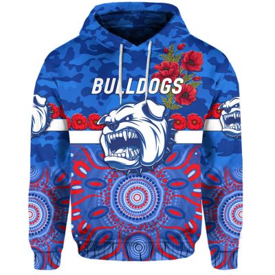 AFL Western Bulldogs ANZAC Pullover Hoodie