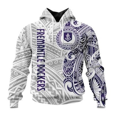 AFL Fremantle Dockers Custom Name White Indigenous Pullover Hoodie