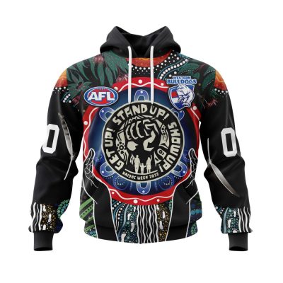 AFL Western Bulldogs Custom Name Number NAIDOC 2022 Pullover Hoodie