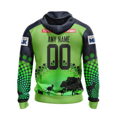 NRL Canberra Raiders Custom Name Number Australia?s Day Pullover Hoodie