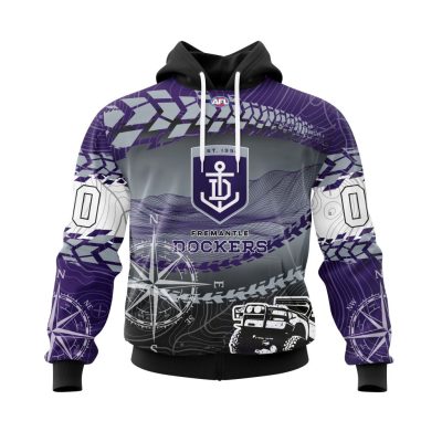 AFL Fremantle Dockers Custom Name Number Off-Road Pullover Hoodie