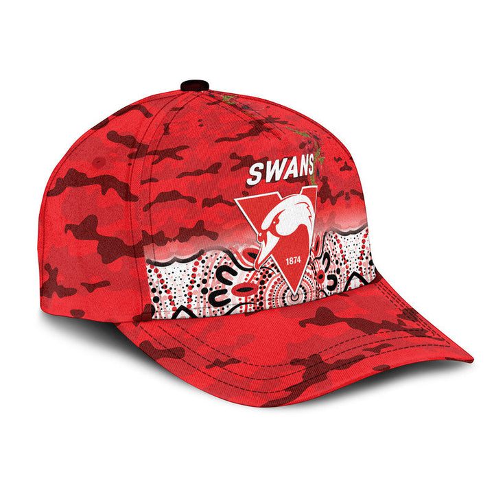 AFL Sydney Swans Indigenous Red Classic Cap AFL Sydney Swans Indigenous Red Classic Cap