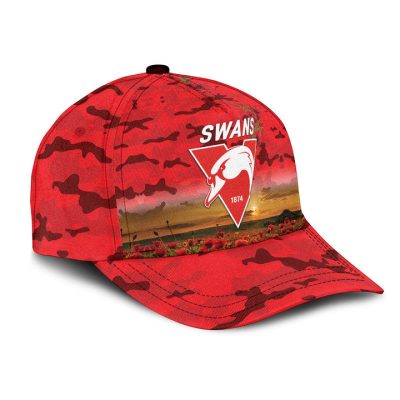 AFL Sydney Swans Poppy Flowers Red Classic Cap