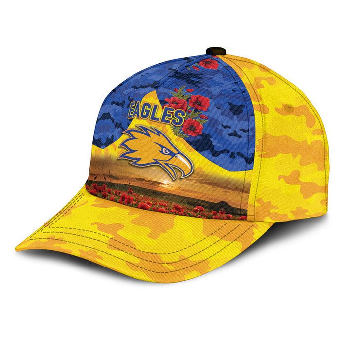 AFL West Coast Eagles Gold Poppy Flowers Classic Cap AFL West Coast Eagles Gold Poppy Flowers Classic Cap