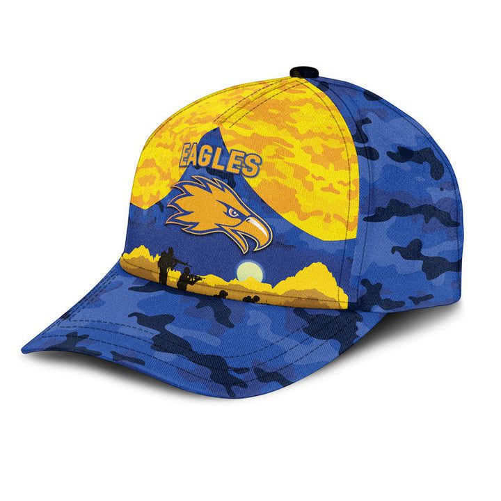 AFL West Coast Eagles Royal Blue ANZAC Day Classic Cap AFL West Coast Eagles Royal Blue ANZAC Day Classic Cap