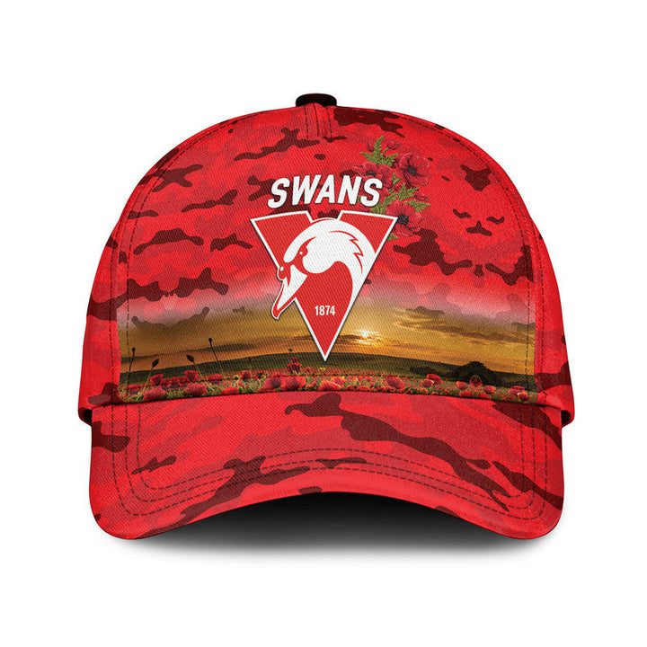 AFL Sydney Swans Poppy Flowers Red Classic Cap AFL Sydney Swans Poppy Flowers Red Classic Cap