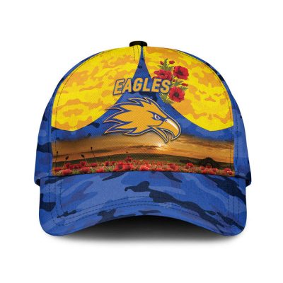 AFL West Coast Eagles Poppy Flowers Royal Blue Classic Cap