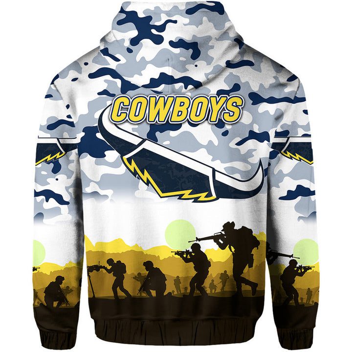 NRL North Queensland Cowboys ANZAC 2022 Pullover Hoodie NRL North Queensland Cowboys ANZAC 2022 Pullover Hoodie