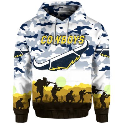 NRL North Queensland Cowboys ANZAC 2022 Pullover Hoodie