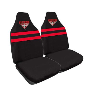 AFL Essendon Bombers Black Red Car Seat Covers V7