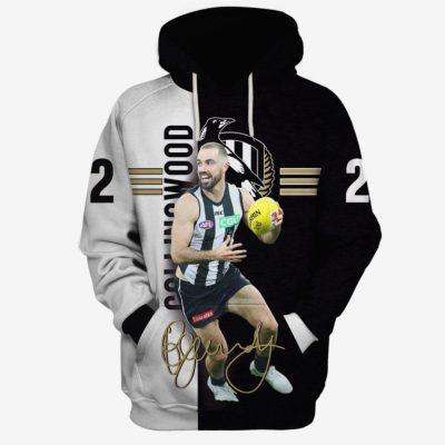 AFL Collingwood Magpies Steele Sidebottom #22 Pullover Hoodie V2