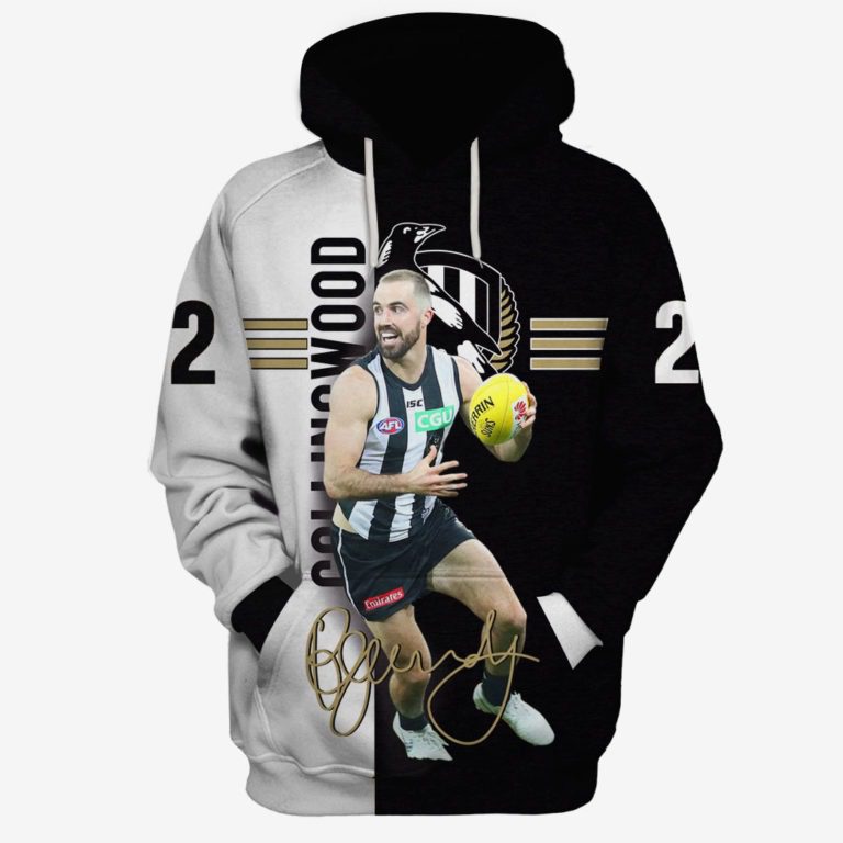 AFL Collingwood Magpies Steele Sidebottom #22 Pullover Hoodie V2 AFL Collingwood Magpies Steele Sidebottom #22 Pullover Hoodie V2