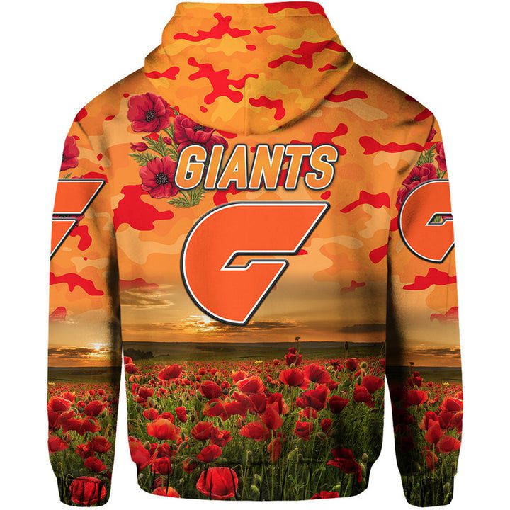 AFL Greater Western Sydney Giants ANZAC Poppy Pullover Hoodie AFL Greater Western Sydney Giants ANZAC Poppy Pullover Hoodie