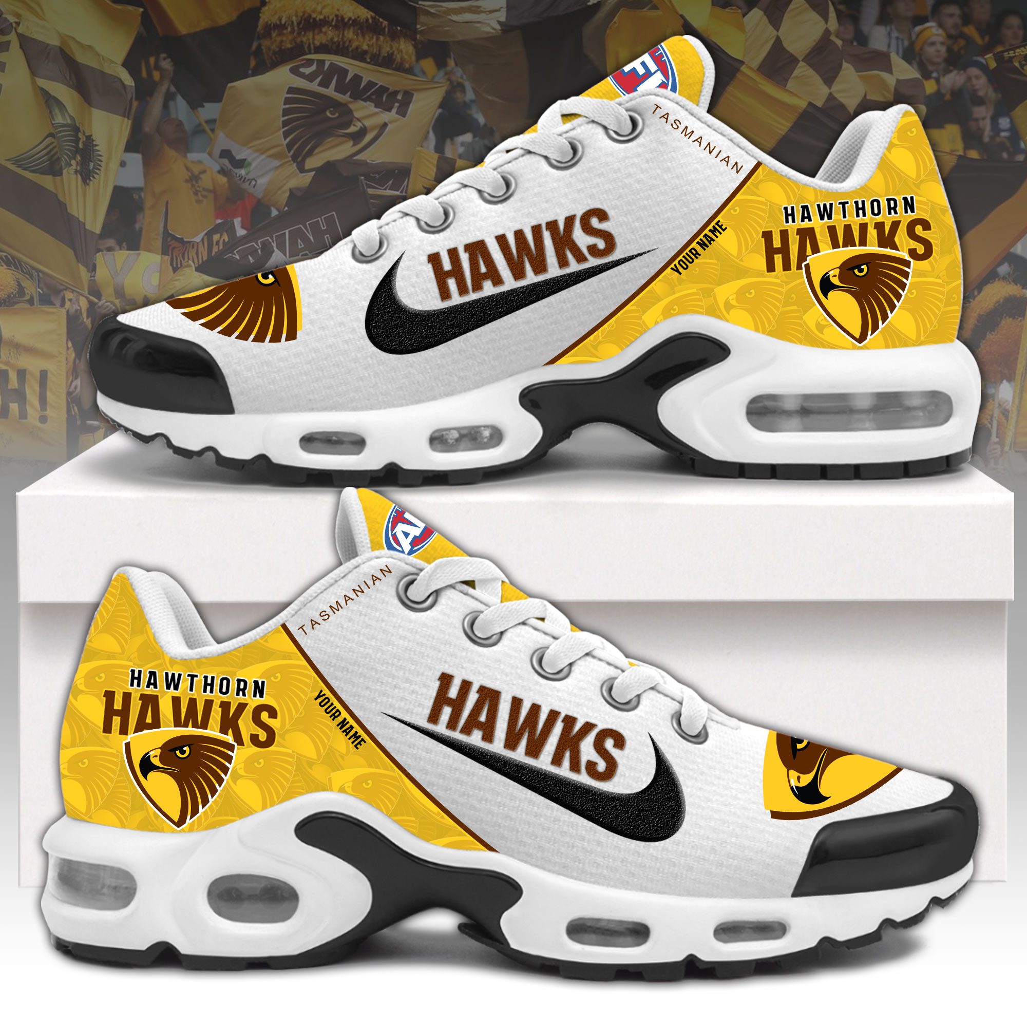 Hawthorn Hawks 2024 Personalized TN Shoes Limited Edition PT59594 Hawthorn Hawks 2024 Personalized TN Shoes Limited Edition PT59594