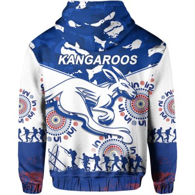 AFL North Melbourne Kangaroos ANZAC Day Indigenous Pullover Hoodie