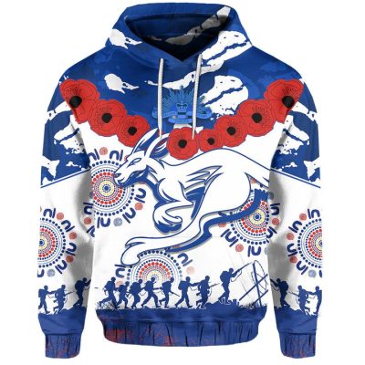 AFL North Melbourne Kangaroos ANZAC Day Indigenous Pullover Hoodie