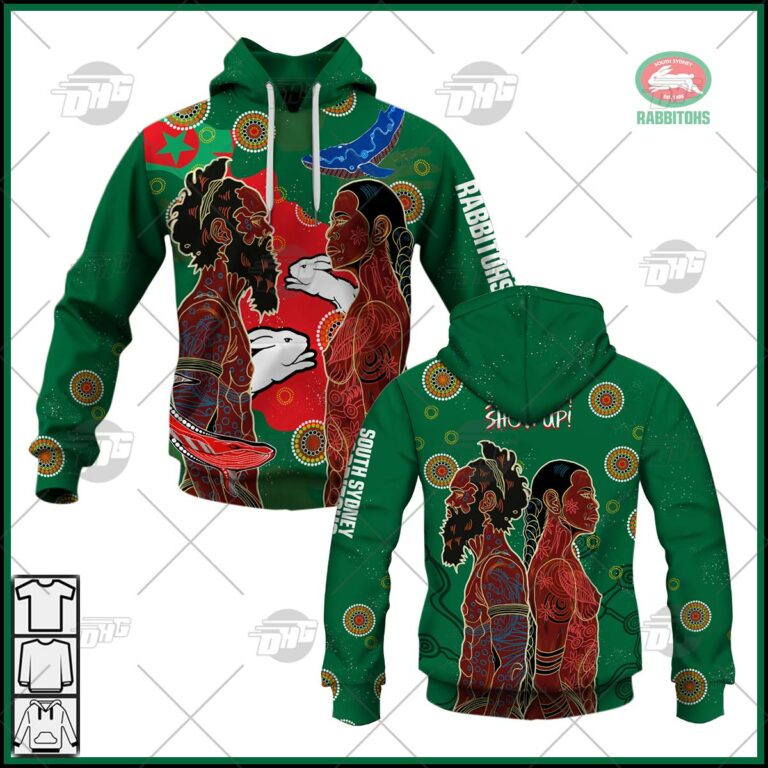 NRL South Sydney Rabbitohs Indigenous 2022 NAIDOC Week Pullover Hoodie NRL South Sydney Rabbitohs Indigenous 2022 NAIDOC Week Pullover Hoodie