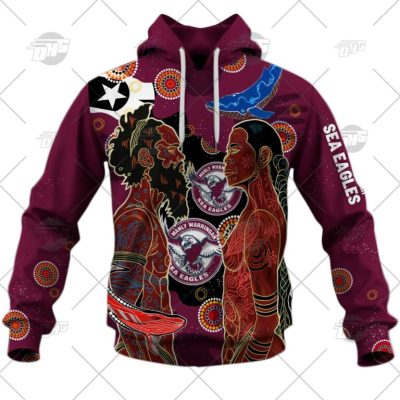 NRL Manly Warringah Sea Eagles Indigenous 2022 NAIDOC Week Pullover Hoodie