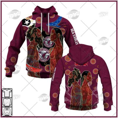 NRL Manly Warringah Sea Eagles Indigenous 2022 NAIDOC Week Pullover Hoodie