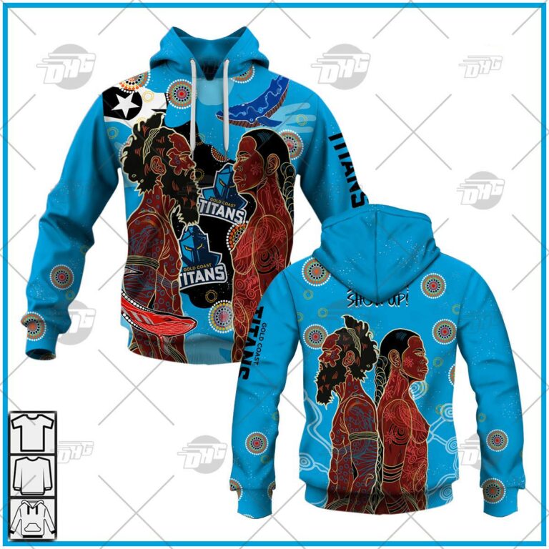 NRL Gold Coast Titans Pround 2022 NAIDOC Week Pullover Hoodie NRL Gold Coast Titans Pround 2022 NAIDOC Week Pullover Hoodie