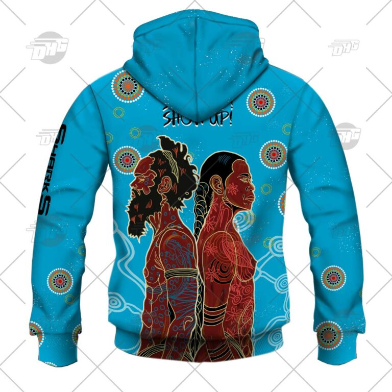 NRL Cronulla-Sutherland Sharks 2022 NAIDOC Week Pullover Hoodie NRL Cronulla-Sutherland Sharks 2022 NAIDOC Week Pullover Hoodie