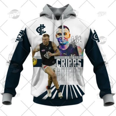 AFL Carlton Blues Patrick Cripps #9 Pullover Hoodie