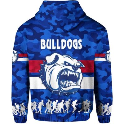 AFL Western Bulldogs ANZAC Vibes 3D Pullover Hoodie