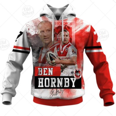 NRL St. George Illawarra Dragons Ben Hornby Pullover Hoodie T52 STYLE