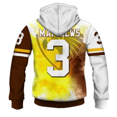 AFL Hawthorn Hawks Leigh Matthews #3 Pullover Hoodie