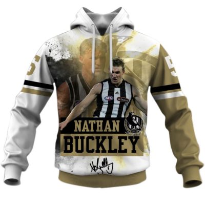 AFL Collingwood Magpies Nathan Buckley #5 Pullover Hoodie