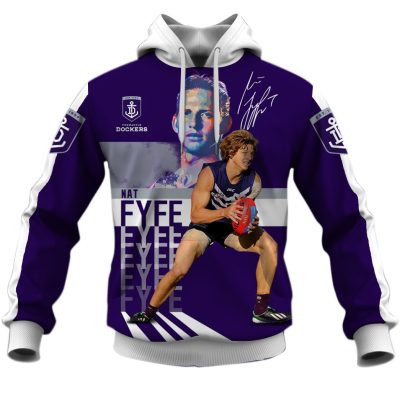 AFL Fremantle Dockers Nat Fyfe No 7 Pullover Hoodie