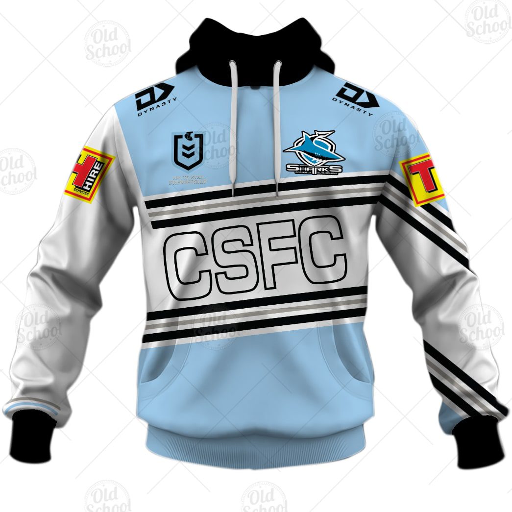 NRL Cronulla-Sutherland Sharks Custom Name Number 2021 Heritage Pullover Hoodie NRL Cronulla-Sutherland Sharks Custom Name Number 2021 Heritage Pullover Hoodie