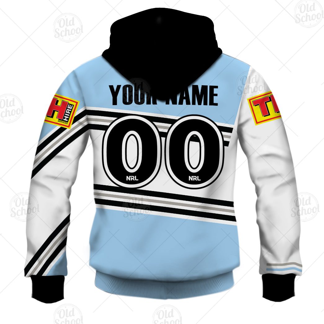 NRL Cronulla-Sutherland Sharks Custom Name Number 2021 Heritage Pullover Hoodie NRL Cronulla-Sutherland Sharks Custom Name Number 2021 Heritage Pullover Hoodie