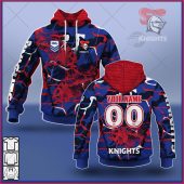 NRL Newcastle Knights Custom Name Number 2021 Fishing Pullover Hoodie