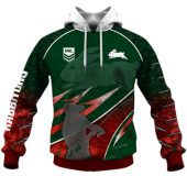 NRL South Sydney Rabbitohs Custom Name Number Fishing T59 Pullover Hoodie