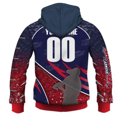 NRL Sydney Roosters Custom Name Number Fishing T59 Pullover Hoodie