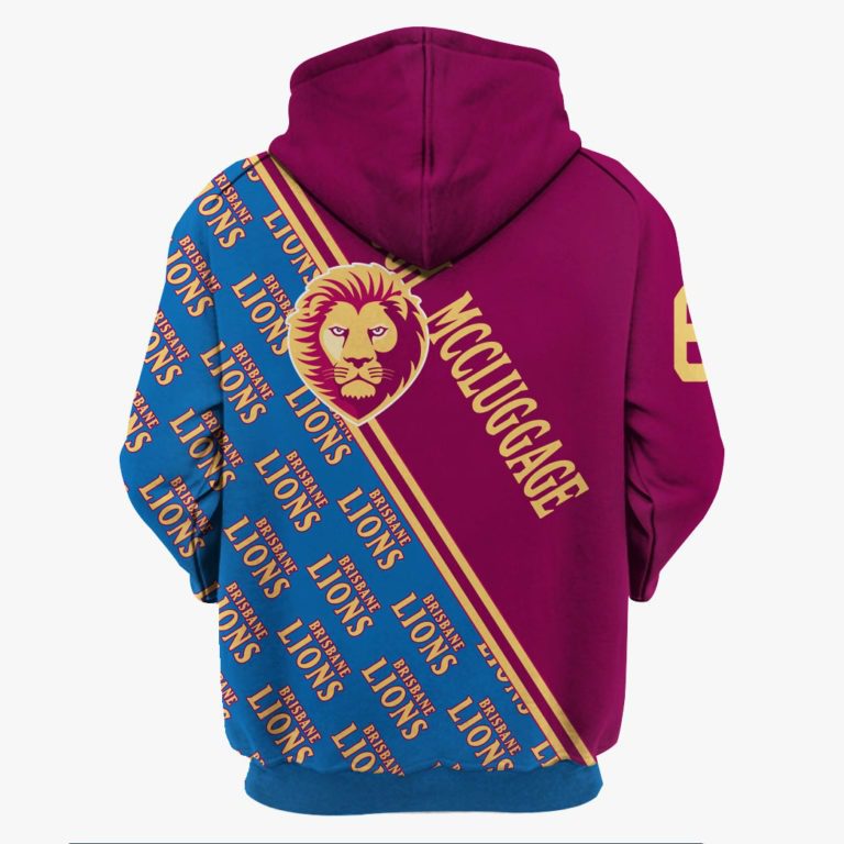 AFL Brisbane Lions Hugh McCluggage #6 Pullover Hoodie AFL Brisbane Lions Hugh McCluggage #6 Pullover Hoodie