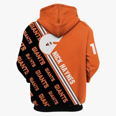AFL Greater Western Sydney Giants Nick Haynes No 19 Pullover Hoodie