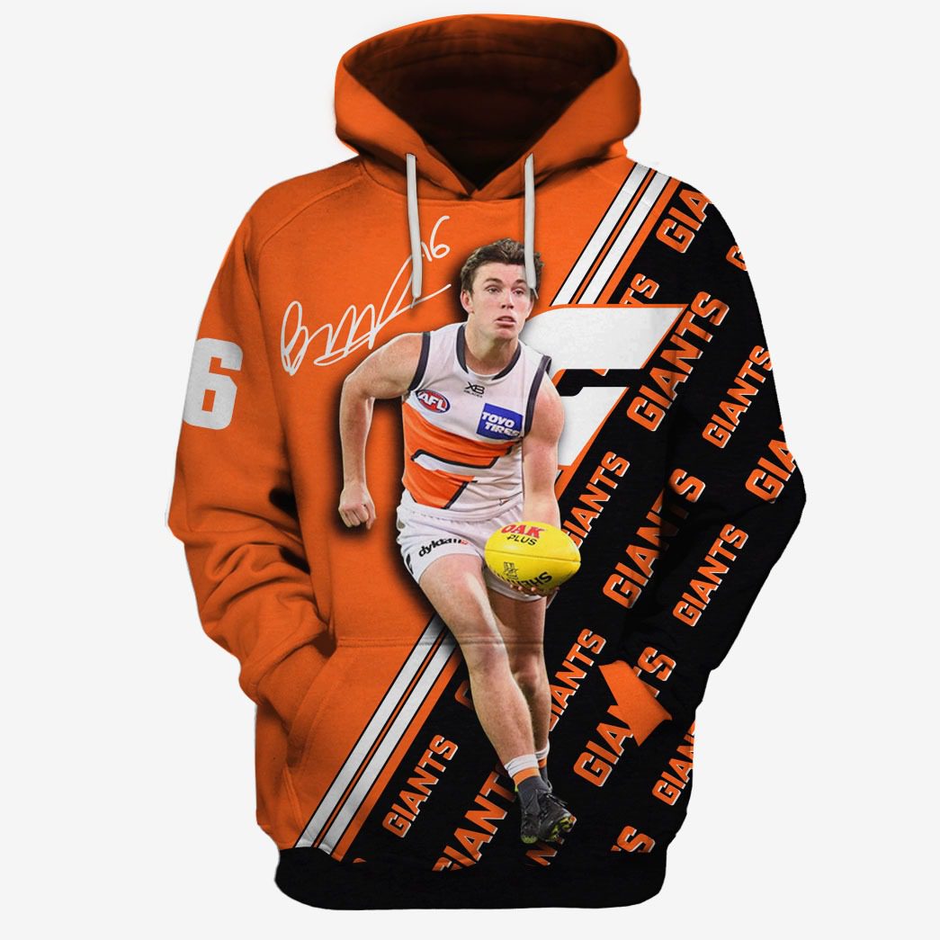 AFL Greater Western Sydney Giants Brent Daniels No 16 Pullover Hoodie AFL Greater Western Sydney Giants Brent Daniels No 16 Pullover Hoodie