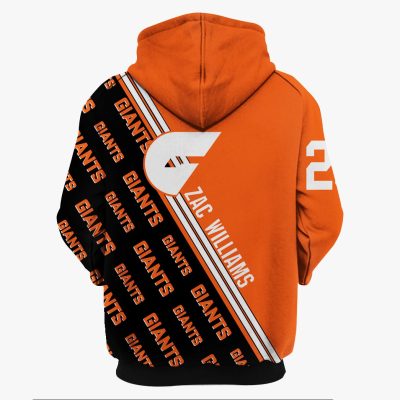 AFL Greater Western Sydney Giants Zac Williams No 29 Pullover Hoodie